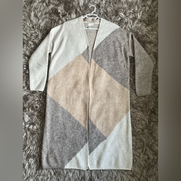 RUBY MOON Soft Long Cardigan Color Block / Long Sleeve - Picture 8 of 9